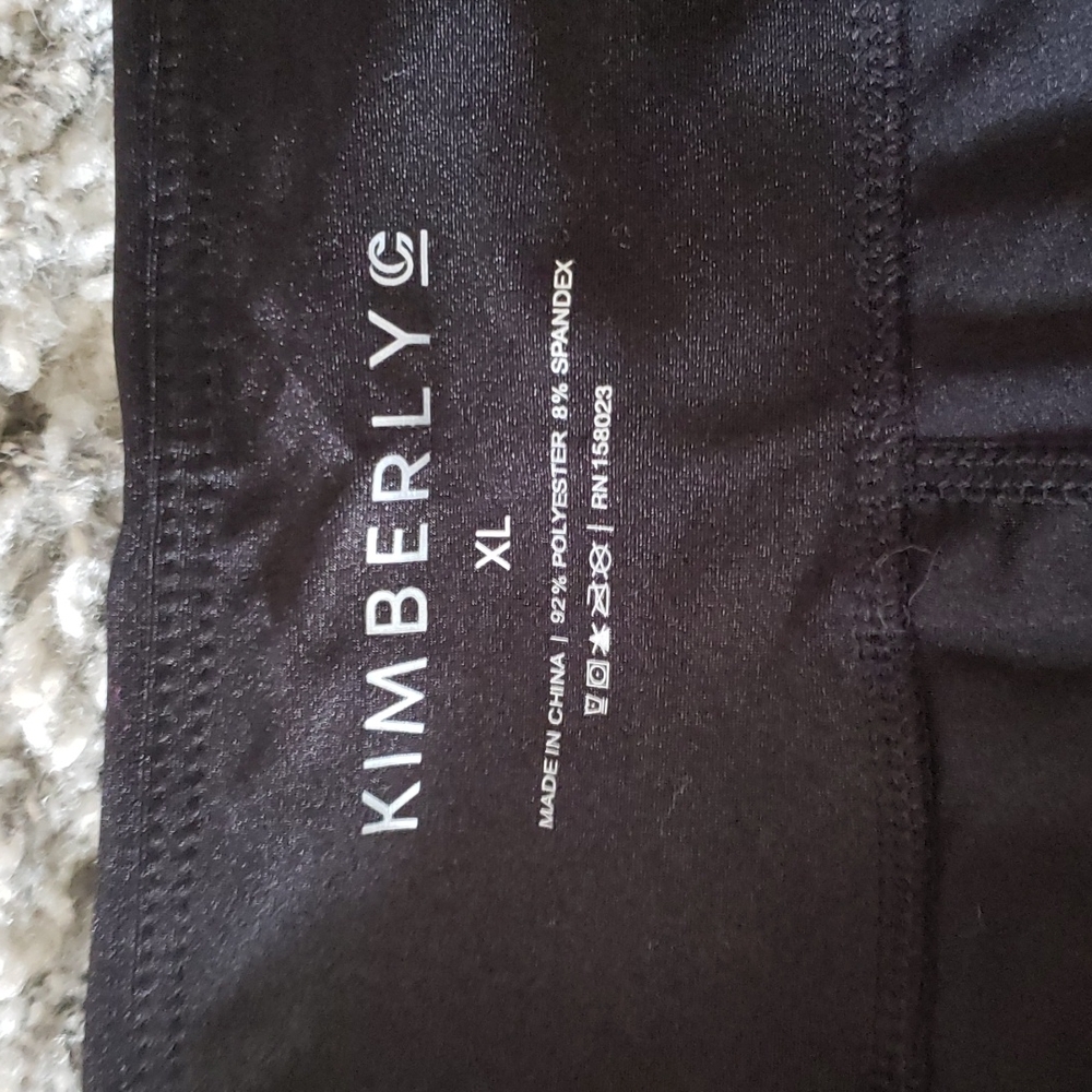 NWT Kimberly C 7/8 leggings with mesh bottom XL
